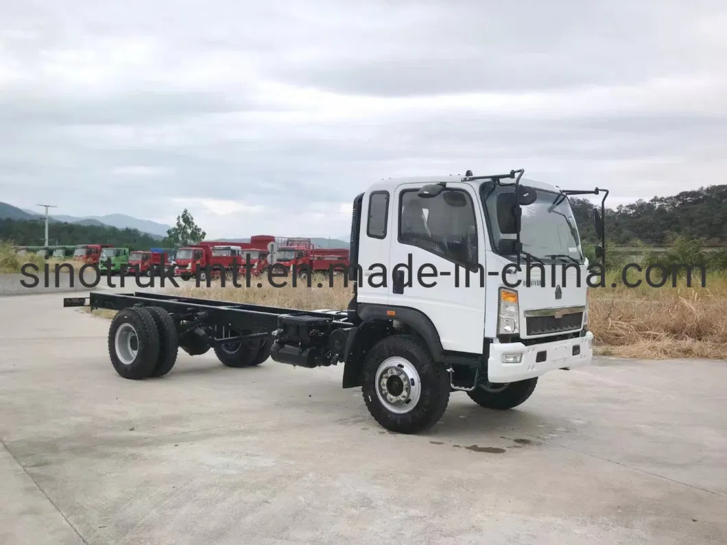 Sinotruk HOWO Sinotruck Factory Manufacturer 4X2 5ton 6 Wheeler Transport Dump Heavy Duty Light Lorry Box Van Stake Flatbed Cargo Truck